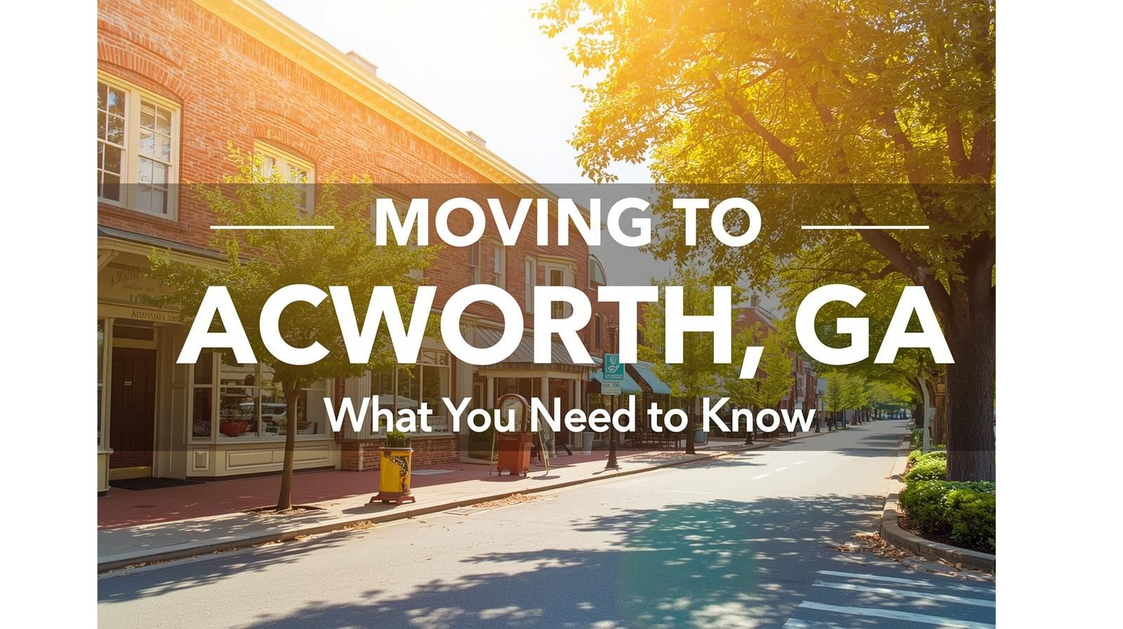 Relocating to Acworth GA what buyers should know