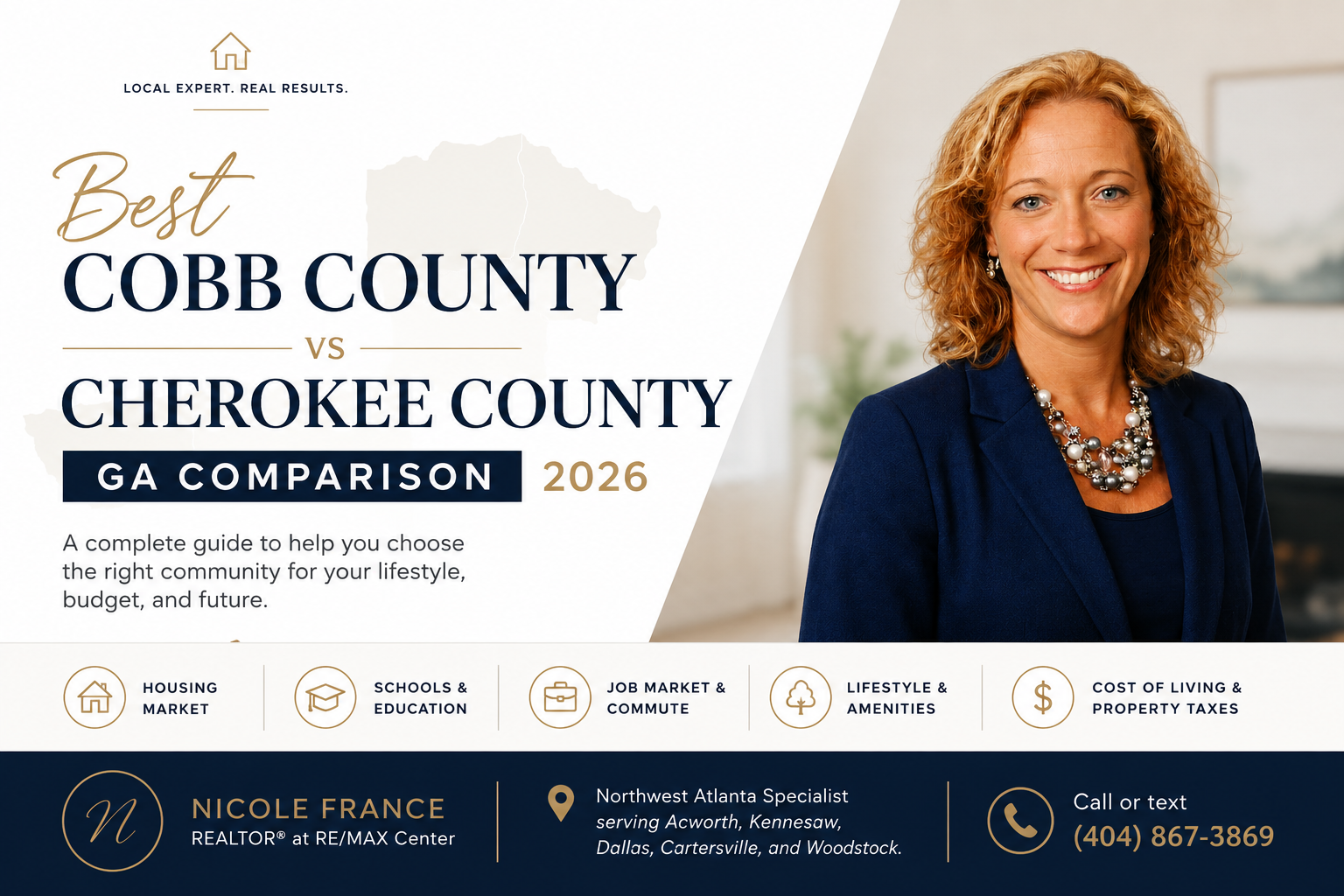 Cobb County vs Cherokee County Georgia comparison