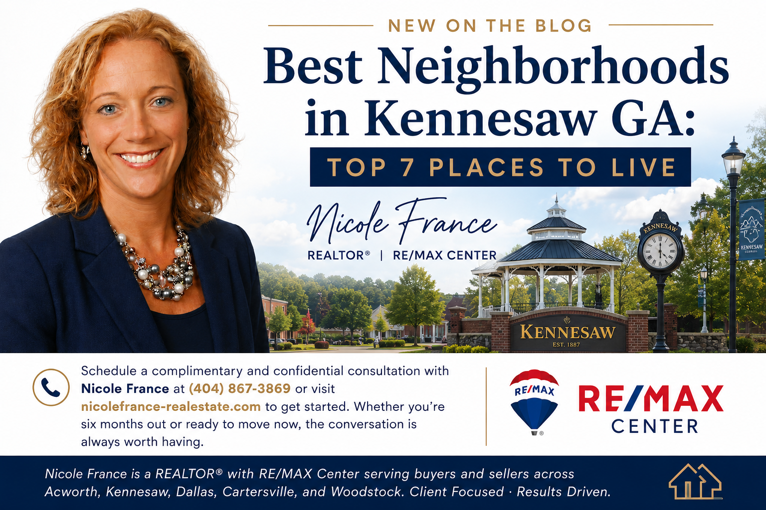 Aerial view of Kennesaw Georgia neighborhood near Kennesaw Mountain