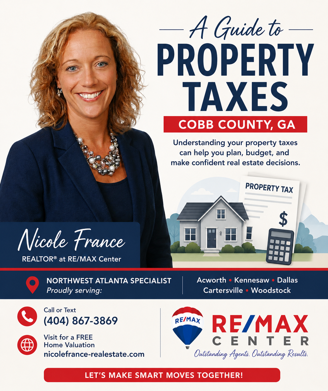 Property taxes Cobb County GA - tax bill and Georgia home