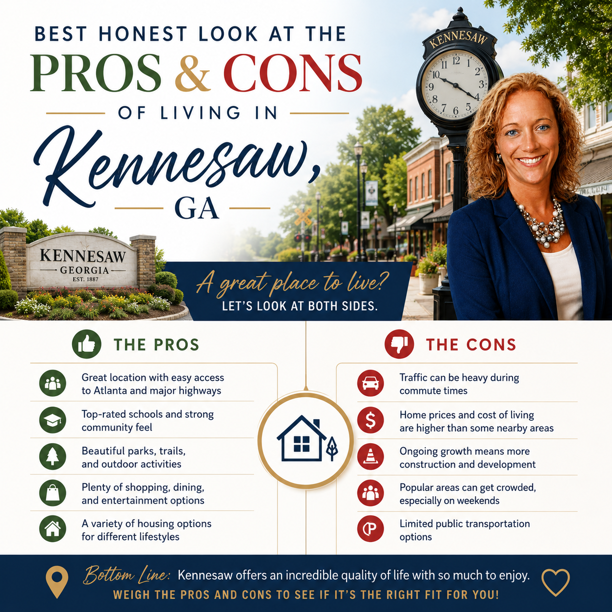 pros and cons of living in Kennesaw GA