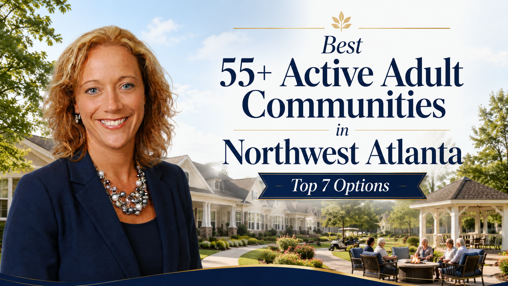 Active adult 55+ community clubhouse and pool in Northwest Atlanta Georgia