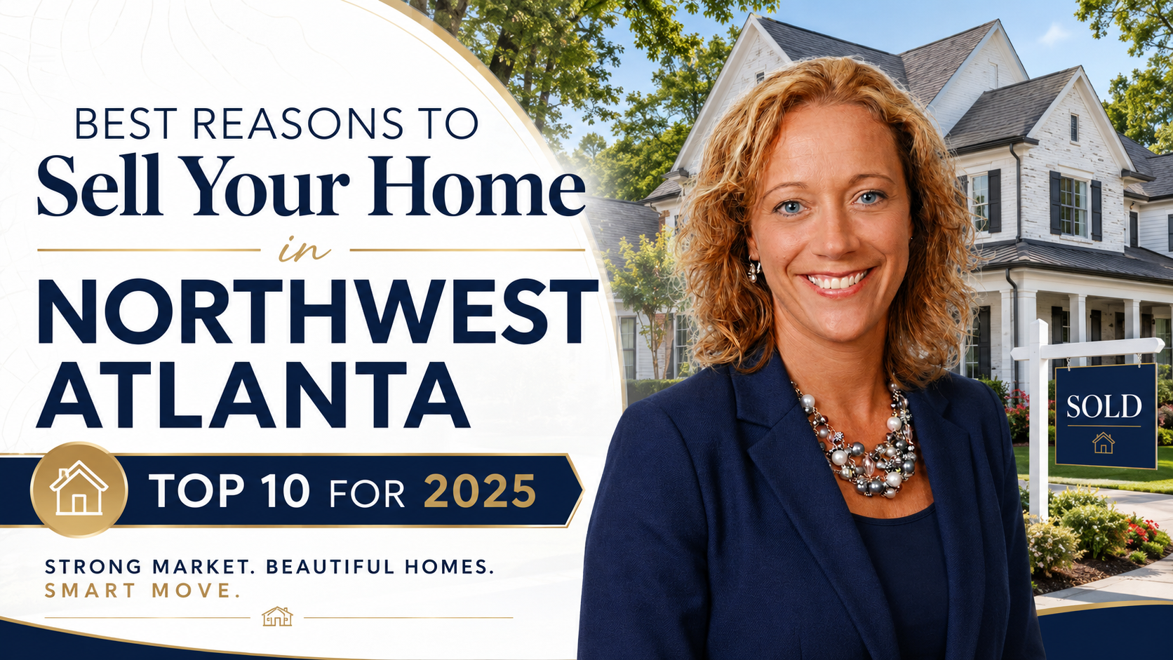Northwest Atlanta home for sale with sold sign in Cobb County Georgia yard